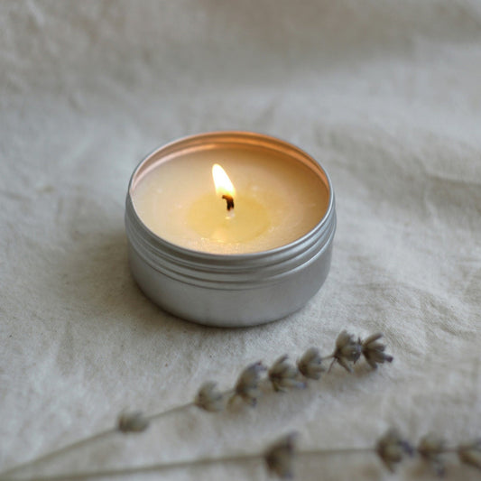 Small tealight in a screw cap tin